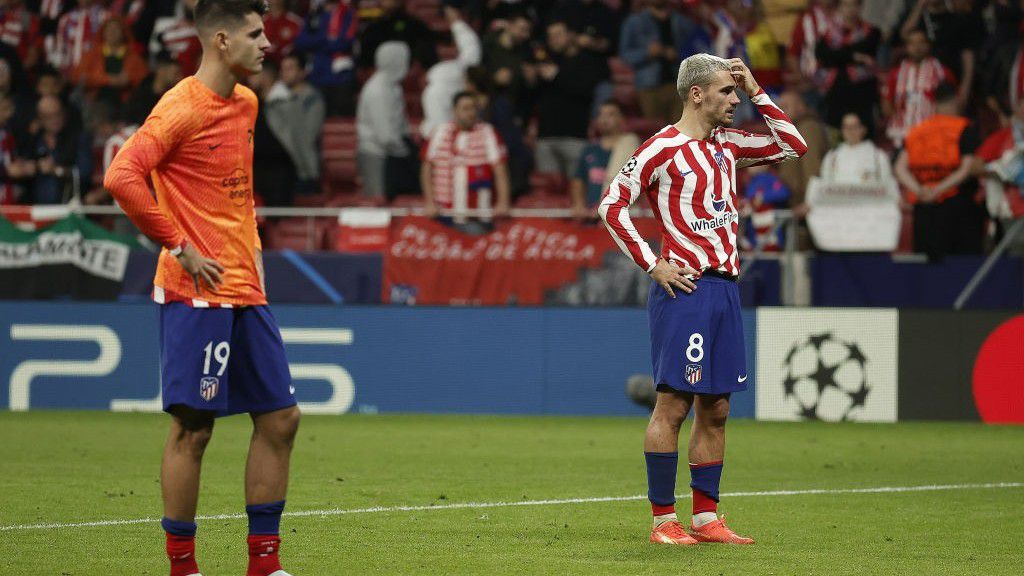 Álvaro Morata és Antoine Griezmann is csalódottan vette tudomásul, hogy az Atlético nem jutott tovább a csoportkörből. (Fotó: Getty Images)