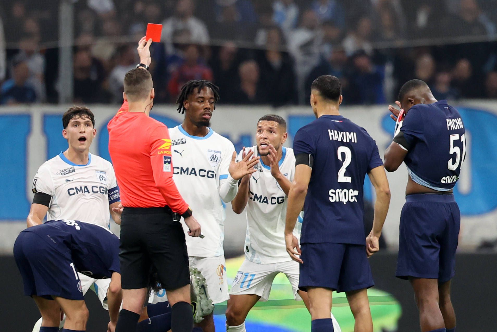 A Marseille játékosának ​elszállt az agya, a PSG simán nyert emberelőnyben – videó