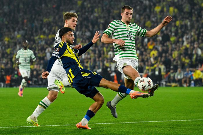 A ferencvárosi védők mellett nem sok babér termett a Fener játékosainak (Fotó: MTI/Koszticsák Szilárd)