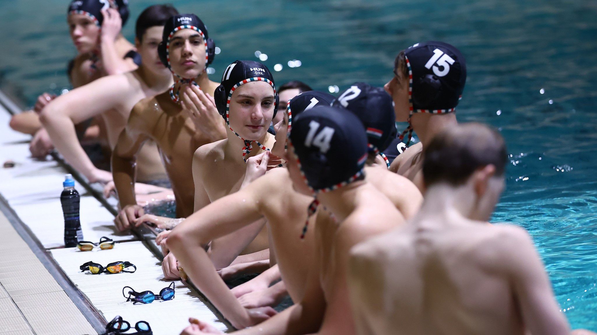 Az U15-ös és az U16-os férfi vízilabda-válogatott az elmúlt hét végén Martfűn edzőtáborozott (Fotó: Facebook/waterpolo.hu)