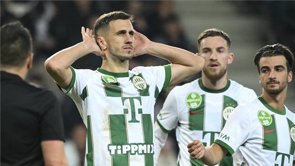 Alekszandar Pesics góljával szerzett vezetést a Ferencváros a Debrecen ellen (Fotó: MTI/Czeglédi Zsolt)