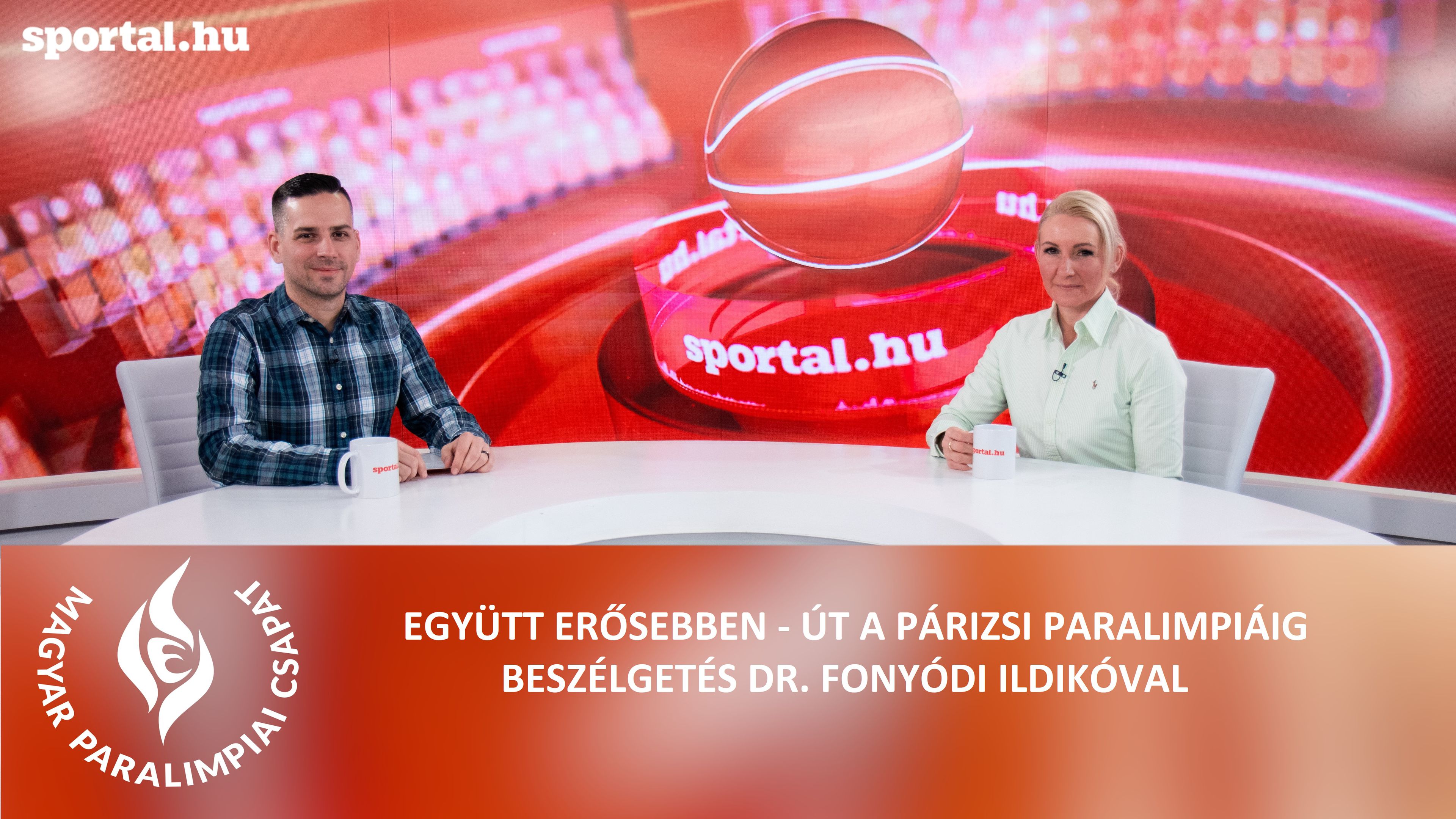 A Sportál Tv stúdiójában Cselleng Ádám és dr. Fonyódi Ildikó
