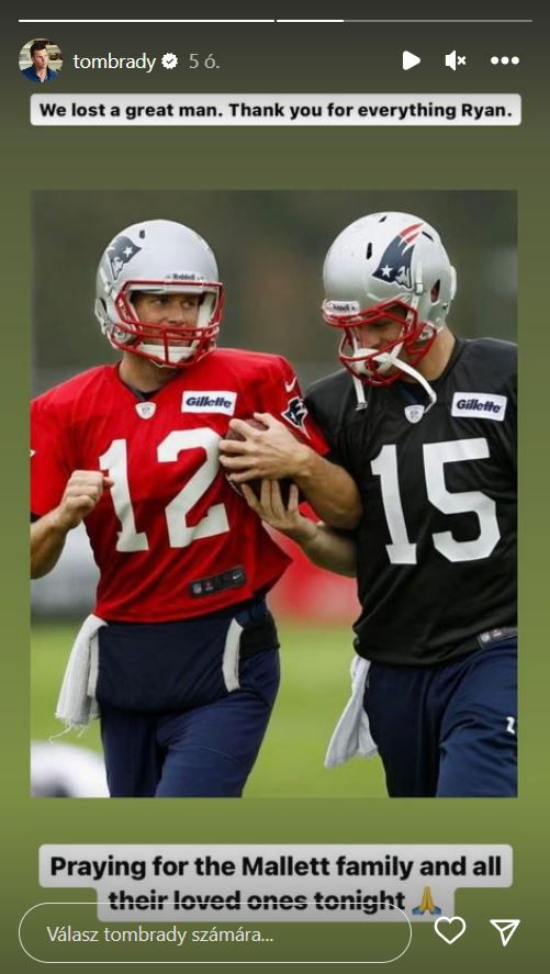 Tom Brady az Instagramon búcsúzott el Mallett-től