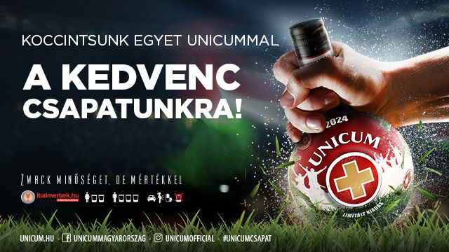 Mi az Unicummal fogunk szurkolni az Európa-Bajnokság meccsein! /Fotó: Zwack Unicum