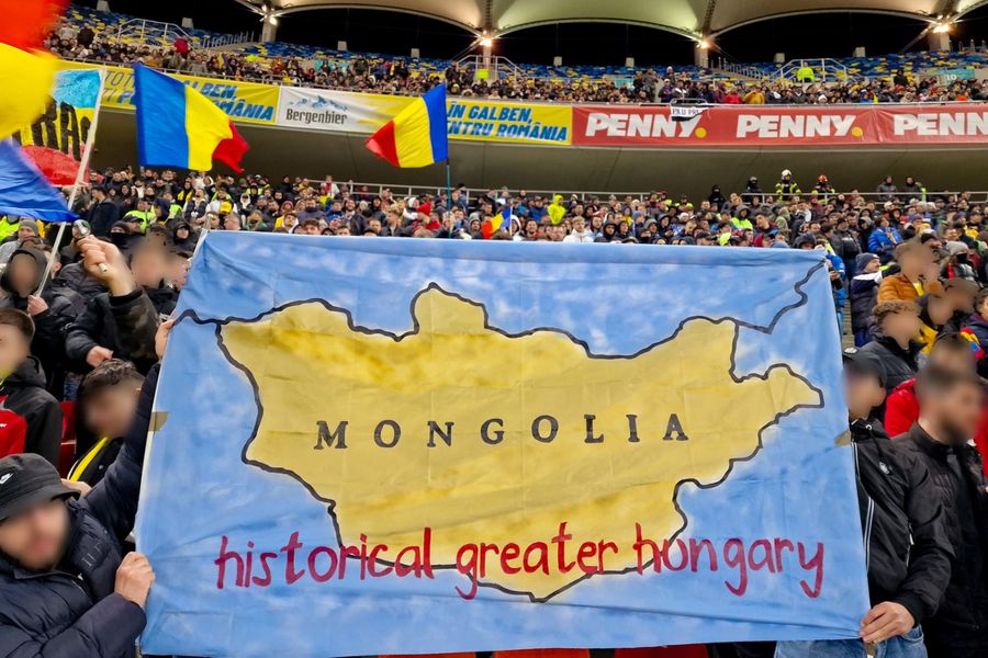 „Mongólia, a történelmi Magyarország" – a magyarokon gúnyolódtak a román szurkolók