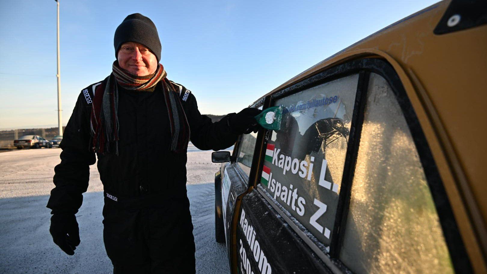 Kaposi László 59 évesen hunyt el, a célbaérkezést követően megállt a szíve /Fotó: Szilveszter Rallye/Facebook