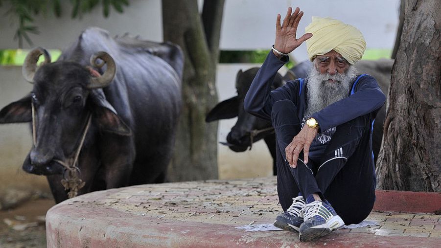 105 évesen meglehetős sportosan nyilatkozott egy hindu lapnak (Fotó: GettyImages)