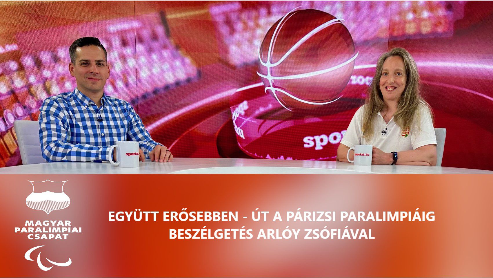 A Sportal Tv stúdiójában: Arlóy Zsófia