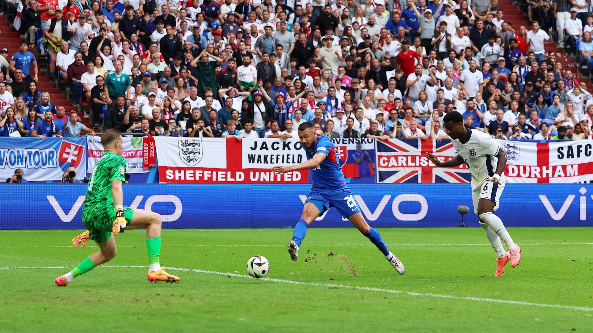 Ivan Schranz harmadik gólját szerezte ezen az Európa-bajnokságon. (Fotó: Getty Images)