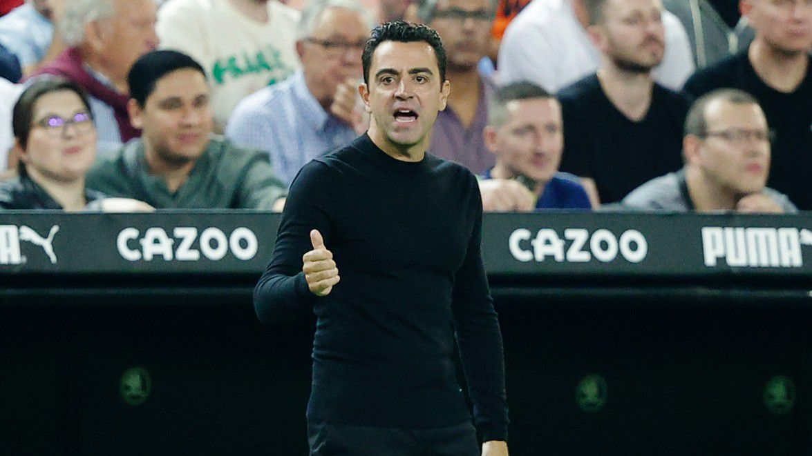 Xavi a Valenciában mutatott játékkal nem elégedett, az eredménnyel viszont igen (Fotó: Getty Images)