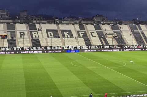 Η Τούμπα θρηνεί: Το πανό για τα αδικοχαμένα «αετόπουλα» (pics)