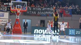 Πανιώνιος - ΑΕΚ | Μεγάλο buzzer-beater τρίποντο του Χαμπ λίγο μπροστά από το κέντρο στη λήξη της επίθεσης!