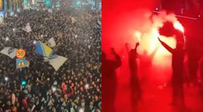 Έγινε η νύχτα μέρα στην Βοσνία - Χαμός στους δρόμους μετά την πρόκριση στο Μουντιάλ (vids)