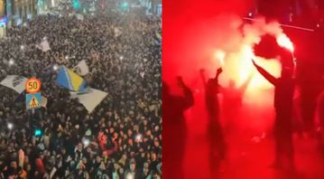 Έγινε η νύχτα μέρα στην Βοσνία - Χαμός στους δρόμους μετά την πρόκριση στο Μουντιάλ (vids)