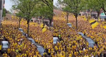 Ένα κιτρινόμαυρο ποτάμι στο Λονδίνο - Άφωνοι οι Άγγλοι με τους οπαδούς της Ντόρτμουντ (vids)