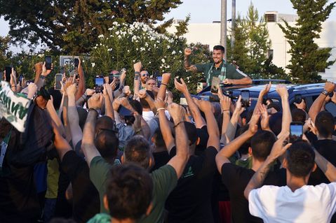 Η αποθέωση των φίλων του Παναθηναϊκού στον Ερνάνγκομεθ (pics)