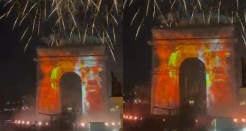 Ο Ντεμπελέ «φώτισε» την Αψίδα του Θριάμβου στην υποδοχή του 2026 (vid)