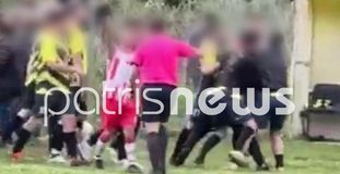 Χάος σε αγώνα του τοπικού Ηλείας – Άγρια επεισόδια και τραυματισμοί (vid)