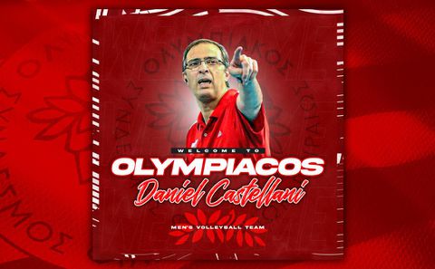 Ο Ντανιέλ Καστελάνι στον πάγκο του Ολυμπιακού