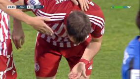 Ο τραυματισμός του Φορτούνη μετά τη σύγκρουση με τον Τζανδάρη