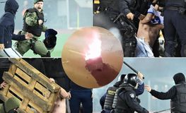 Σκηνές χάους κι άγρια επεισόδια στην Κροατία - Οπαδοί της Χάιντουκ κυνήγησαν τους παίκτες της Ντίναμο Ζάγκρεμπ! (vids)