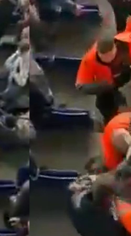 Ένταση στις κερκίδες του Εσπανιόλ - Μπαρτσελόνα: Χρειάστηκαν επτά σεκιούριτι για να απομακρύνουν έναν οπαδό (vid)