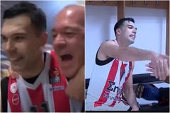 «Από το σπίτι σου...»: Τρελάθηκαν στα αποδυτήρια του Ολυμπιακού με τον Σλούκα (vid)