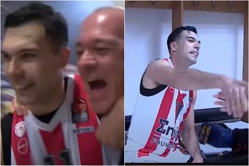 «Από το σπίτι σου...»: Τρελάθηκαν στα αποδυτήρια του Ολυμπιακού με τον Σλούκα (vid)