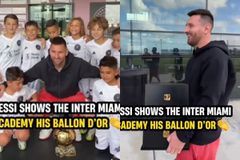 Ο Μέσι επέστρεψε στο Μαϊάμι με τη Χρυσή Μπάλα και τα παιδιά της ακαδημίας... τρελάθηκαν (vid)