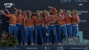 Η απονομή της Πρωταθλήτριας Ευρωπής Ολλανδίας