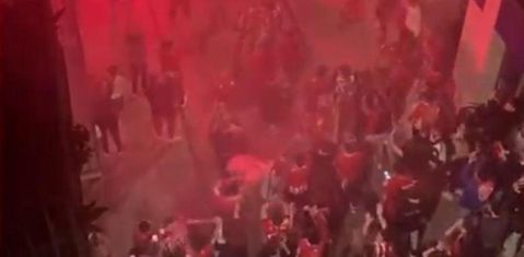Ξεχύθηκαν στους δρόμους οι οπαδοί της Χιρόνα για την ιστορική πρόκριση στο Champions League (vids)