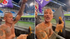 Επος, οπαδός της Φιορεντίνα έπιασε... ψάρι σε τάφρο του γηπέδου της Σασουόλο (vid)