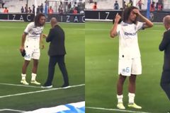 Η στιγμή που ο Γκεντουζί ενημερώνεται εν ώρα αγώνα για την διάρρηξη στο σπίτι του (vid)