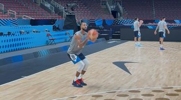 Το... βιολί του ο Ντόρσεϊ, έβαζε το ένα τρίποντο μετά το άλλο στην προπόνηση ενόψει Ισραήλ (vid)