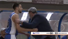 Ο Νίκος Οικονόμου άρπαξε παίκτη του από τα μπράτσα και του φώναζε: «Κάτσε κατω, κάτσε κάτω» (vid)