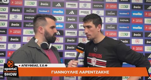 Λαρεντζάκης στο Sportal Euroleague Show: «Το αποψινό ήταν ένα διαφορετικό ματς σε σχέση με τον τελικό»