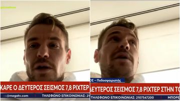 Η τρομακτική στιγμή που η γη σείεται την ώρα που ο Κολοβέτσιος κάνει δηλώσεις (vid)