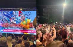 Πυροτεχνήματα, χειροκροτήματα και κοσμοσυρροή στα Γρεβενά για τον «χρυσό» Τεντόγλου (vid)