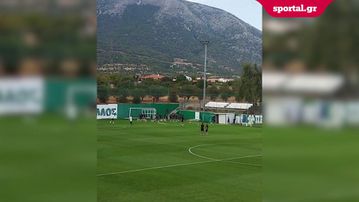 Η προπόνηση του Παναθηναϊκού πριν την αναμέτρηση με τη Σαχτάρ