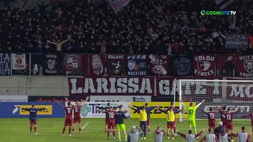 Αποθεώθηκαν οι παίκτες της Λάρισας από τους οπαδούς της ομάδας για την εξαιρετική εμφανισή τους