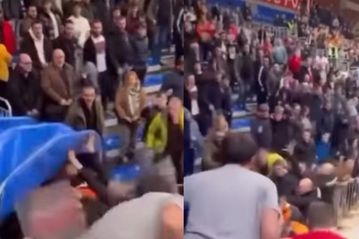 Ερυθρός Αστέρας: Ένταση και ρίψη αντικειμένων προς τους διαιτητές στο Βελιγράδι (vid)