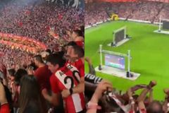 Τρομερό: Οι φίλοι της Αθλέτικ Μπιλμπάο γέμισαν το «Σαν Μαμές» για να παρακολουθήσουν τον τελικό στο μόνιτορ! (vid)