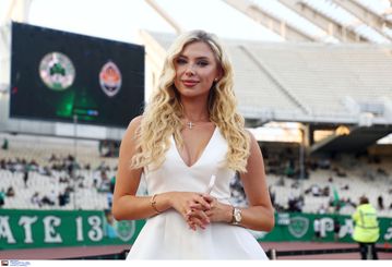 Τράβηξε τα βλέμματα στο ΟΑΚΑ η ρεπόρτερ της Σαχτάρ Ντάρια Μπόνταρ