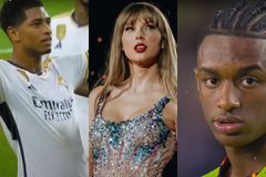 Η Τέιλορ Σουίφτ «στέφει» καλύτερο νεαρό ποδοσφαιριστή τον Μπέλιγχαμ, παίρνοντας το βραβείο από τον Μπαλντέ της Μπαρτσελόνα