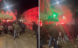 Σκηνές χάους στο Μιλάνο: Αγρια επεισόδια μεταξύ οπαδών Μίλαν και Παρί, μαχαιρώθηκε Γάλλος οπαδός (vids)