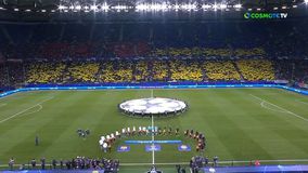 Σαχτάρ - Μπαρτσελόνα: Το όμορφο κορεό που στόλισε το γήπεδο στο Αμβούργο