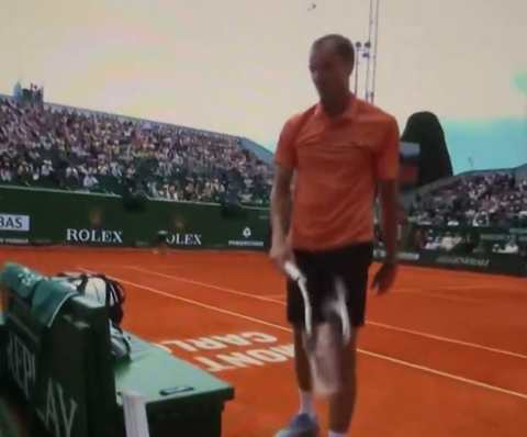 Δεν πήρε ούτε γκέιμ ο Μεντβέντεφ κόντρα στον Μπερετίνι και τα... έσπασε (vid)