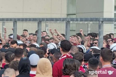 Εικόνες του Sportal από τις αποδοκιμασίες έξω από το AEL FC Arena - Ένταση με Μασόν και Σαγάλ (Pics)