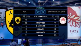 Τα highlights από τη νίκη της ΑΕΚ επί του Ολυμπιακού