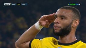 Ο Μουκουντί πλασάρει εύστοχα από κοντά για το 3-0 της ΑΕΚ - Ακυρώθηκε για οφσάιντ το γκολ του Μάνταλου (vids)